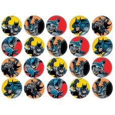 TBATS Set 20 cake toppers de vafa Batman d5cm gata decupate